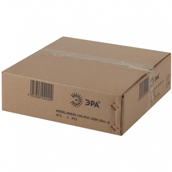 Гибкий неон ЭРА 2835SMD зеленый 20M N2835-120-IP67-220V-20m-G Б0043076