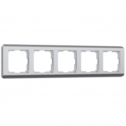 Рамка на 5 постов Werkel Stream серебряный W0052106 4690389172755