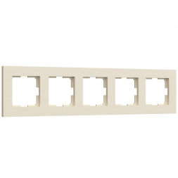 Рамка Werkel Slab на 5 постов айвори матовый W0052962 4690389207938