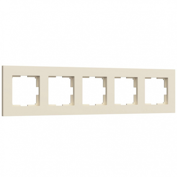 Рамка Werkel Slab на 5 постов айвори матовый W0052962 4690389207938