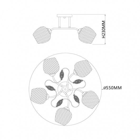 Потолочная люстра Escada Sorbaria 1108/5PL