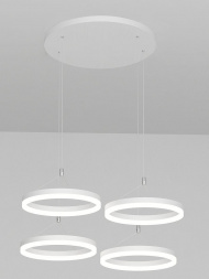 Подвесная светодиодная люстра Elvan LU-155/4R-21W-NH-Wh-R