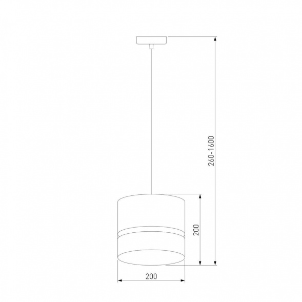 Подвесной светильник TK Lighting 6544 Paglia Black