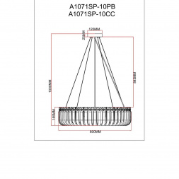 Подвесной светильник Arte Lamp Mayotte A1071SP-10CC