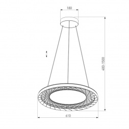 Подвесной светодиодный светильник Eurosvet Parafe 40024/1 LED серый