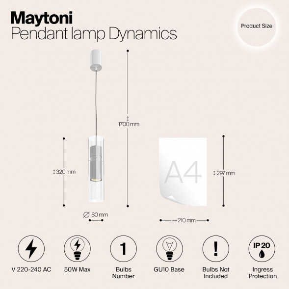 Подвесной светильник Maytoni Dynamics MOD326PL-01W