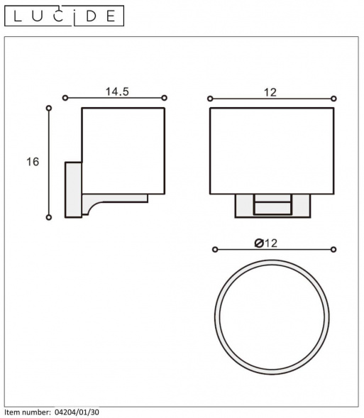 Подсветка для зеркал Lucide Jenno 04204/01/30
