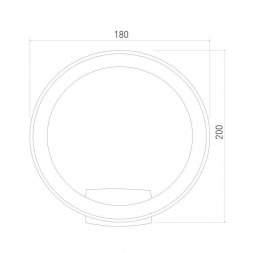 Уличный настенный светодиодный светильник Elektrostandard Ring 1710 Techno Led черный a054933