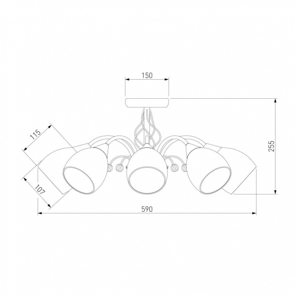 Подвесная люстра Eurosvet 30026/8 античная бронза