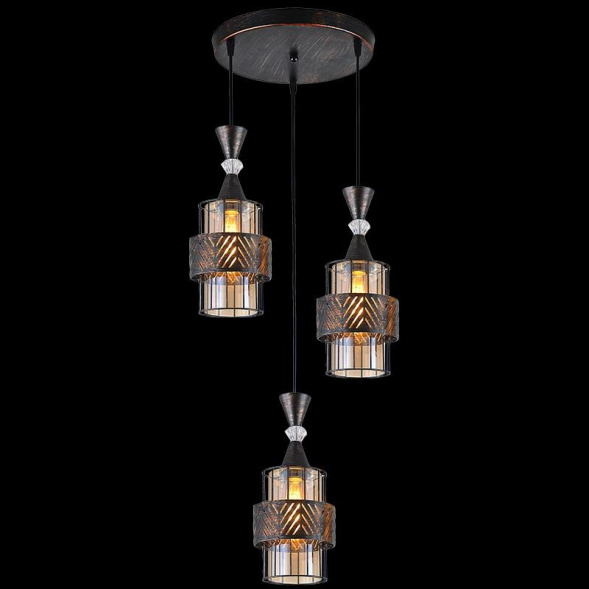 Потолочный светильник Reluce 03116-0.9-03 BK+PATINA GOLD