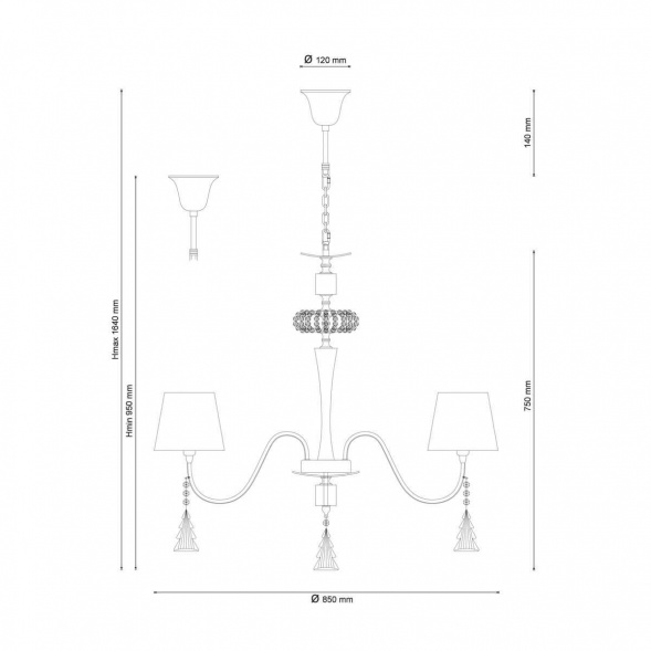 Подвесная люстра Lucia Tucci Pelle Bianca 119.5
