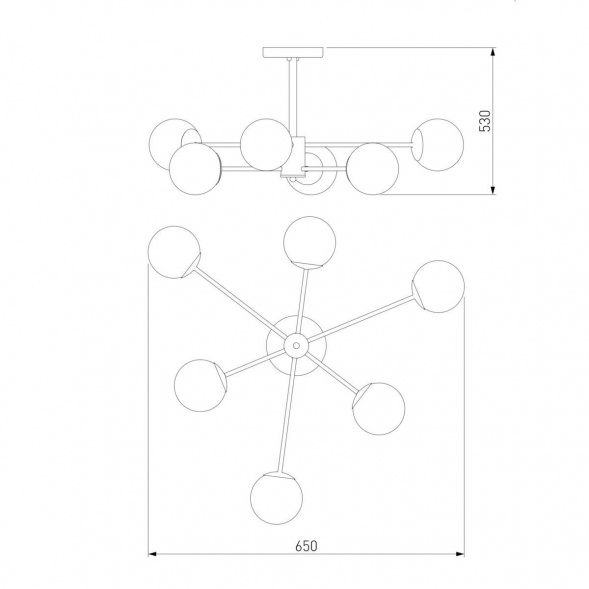Потолочная люстра Eurosvet Ascot 30166/6 золото