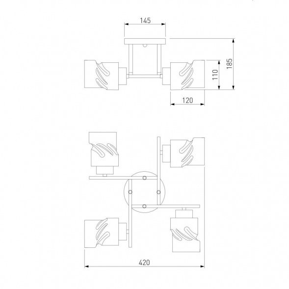Потолочная люстра Eurosvet Hilari 30165/4 черный жемчуг