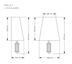 Настенный светильник KUTEK MOOD Prato PRA-K-1(Z)
