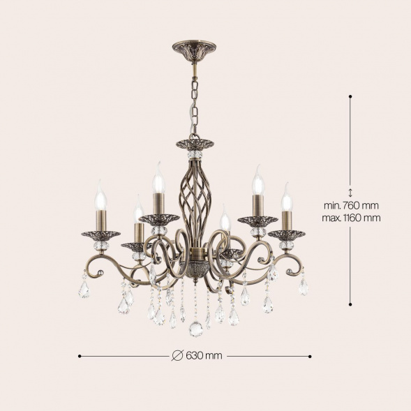 Подвесная люстра Maytoni Grace RC247-PL-06-R