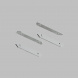 Комплект прямых соединителей для закладного профиля TR3040-AL Denkirs Smart One (4 шт.) TR3043-AL
