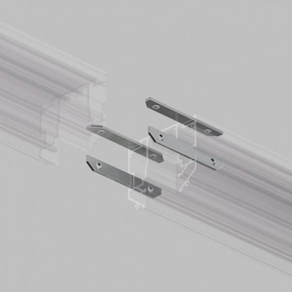 Комплект прямых соединителей для закладного профиля TR3040-AL Denkirs Smart One (4 шт.) TR3043-AL