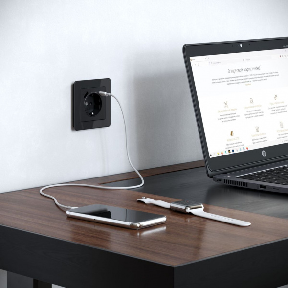 Рамка Werkel Acrylic на 1 пост черный W0012708 4690389184826