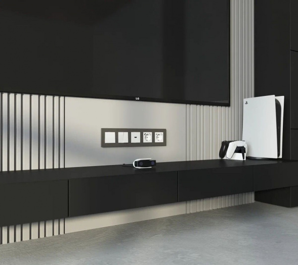 Рамка Werkel Slab на 5 постов бронза/софт W0052963 4690389207945