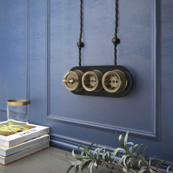 Розетка с заземлением Werkel Ретро бронзовый W5771012 4690389166549