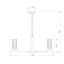 Подвесная люстра Eurosvet Arganie 60133/8 латунь