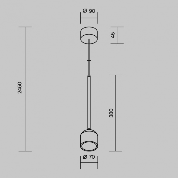 Подвесной светильник Maytoni Outdoor O491PL-L8W3K
