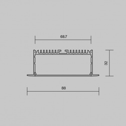 Алюминиевый профиль Maytoni Led Strip ALM-8832-S-2M 632007