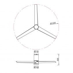Люстра потолочная-вентилятор Mantra UP DOWN 9062