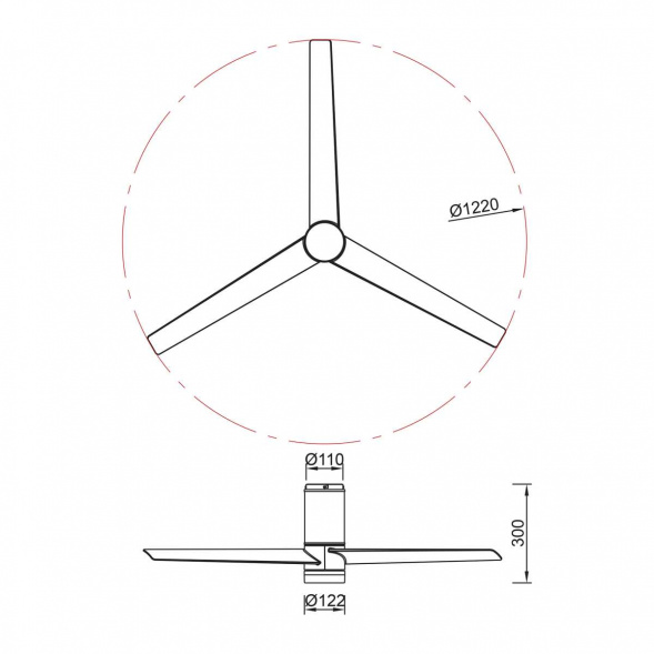 Люстра потолочная-вентилятор Mantra UP DOWN 9062