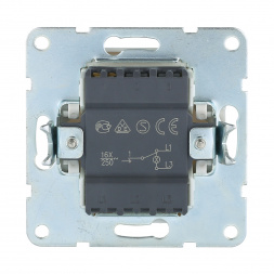 Переключатель LK Studio 1-кл., на 2 направления, c индикатором (схема 6L) 16 A, 250 B (серебристый металлик) LK60 860403-1