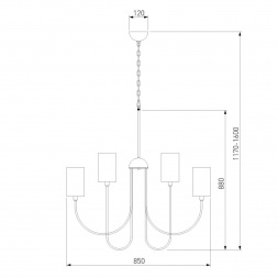 Подвесная люстра Eurosvet Abbey 60164/10 никель Smart