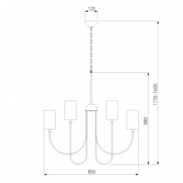 Подвесная люстра Eurosvet Abbey 60164/10 никель Smart