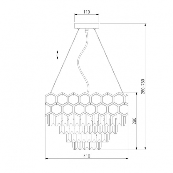 Подвесная люстра Eurosvet Ariana 10124/5 золото/прозрачный хрусталь Strotskis Smart