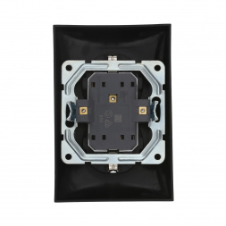 Розетка LK Studio двойная прямая с з/к, со шторками (черный бархат) LK60 863708-1