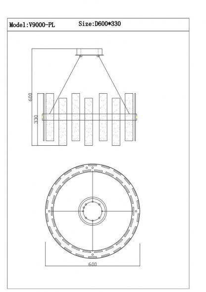 Подвесной светодиодный светильник Moderli Lima V9000-PL