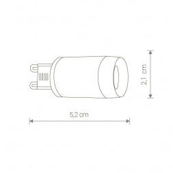 Лампа светодиодная G9 3W 3000K прозрачная 9173