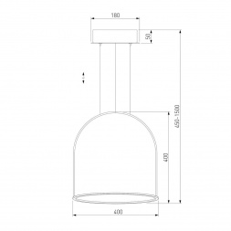 Подвесной светодиодный светильник Eurosvet Over 90322/1 черный