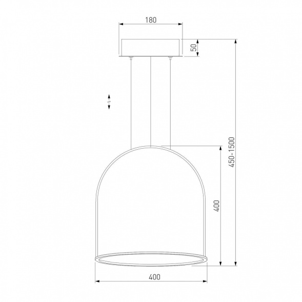 Подвесной светодиодный светильник Eurosvet Over 90322/1 черный