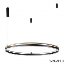 Подвесной светодиодный светильник Crystal Lux Fernando SP88W Led Black/Gold