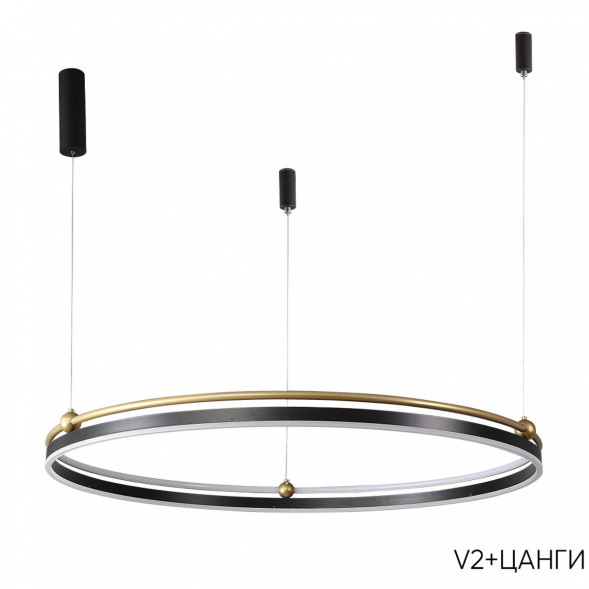 Подвесной светодиодный светильник Crystal Lux Fernando SP88W Led Black/Gold