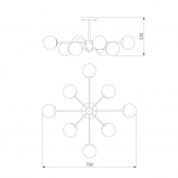 Потолочная люстра Eurosvet Ascot 30166/8 золото