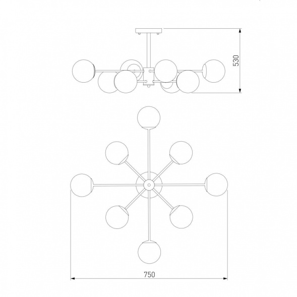 Потолочная люстра Eurosvet Ascot 30166/8 золото