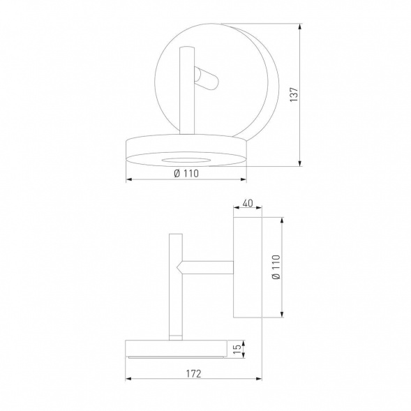 Уличный настенный светодиодный светильник Elektrostandard Verano 35185/D a068590