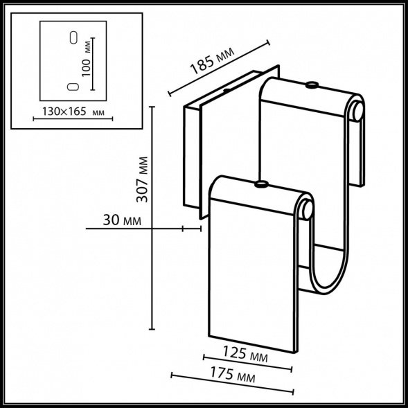 Настенный светодиодный светильник Odeon Light L-Vision Flow 5106/11WL