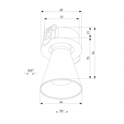 Встраиваемый светодиодный спот Elektrostandard Bell 25097/LED a068057