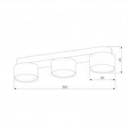 Потолочная люстра TK Lighting 6142 Space Black Gold