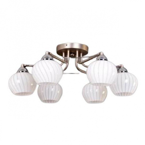 Потолочная люстра Elvan LU-37850/6-E14-Si+Wh