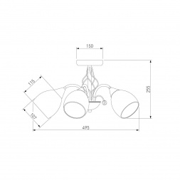 Потолочная люстра Eurosvet 30026/5 золото