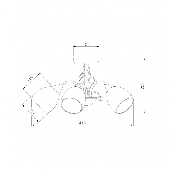 Потолочная люстра Eurosvet 30026/5 золото