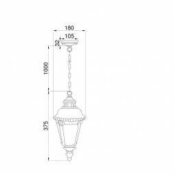 Уличный подвесной светильник Maytoni Goiri O029PL-01BZ